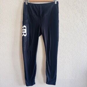 Reworked Revival | black high waisted Side Logo leggings | M